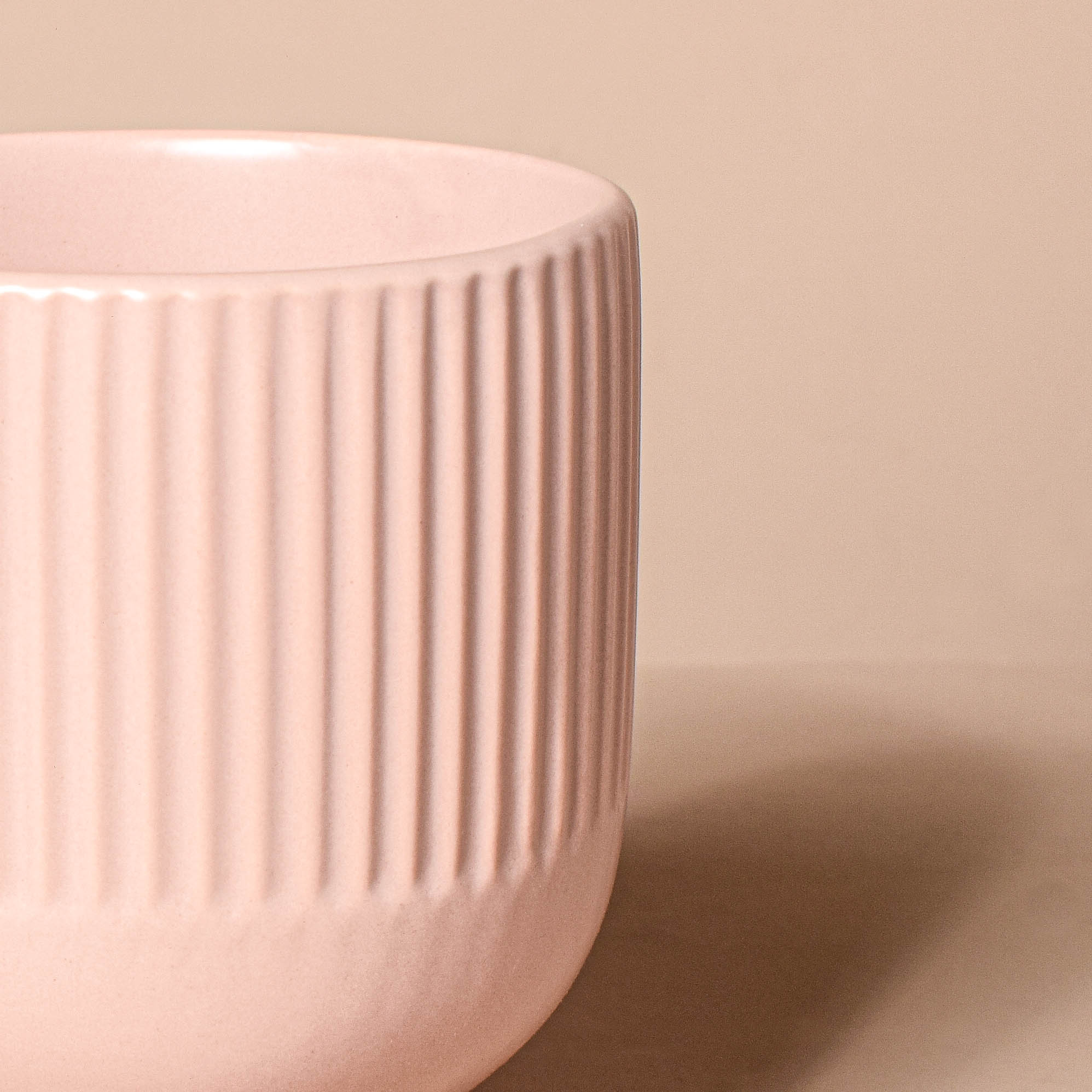 Dusky Pink Glazed Pot