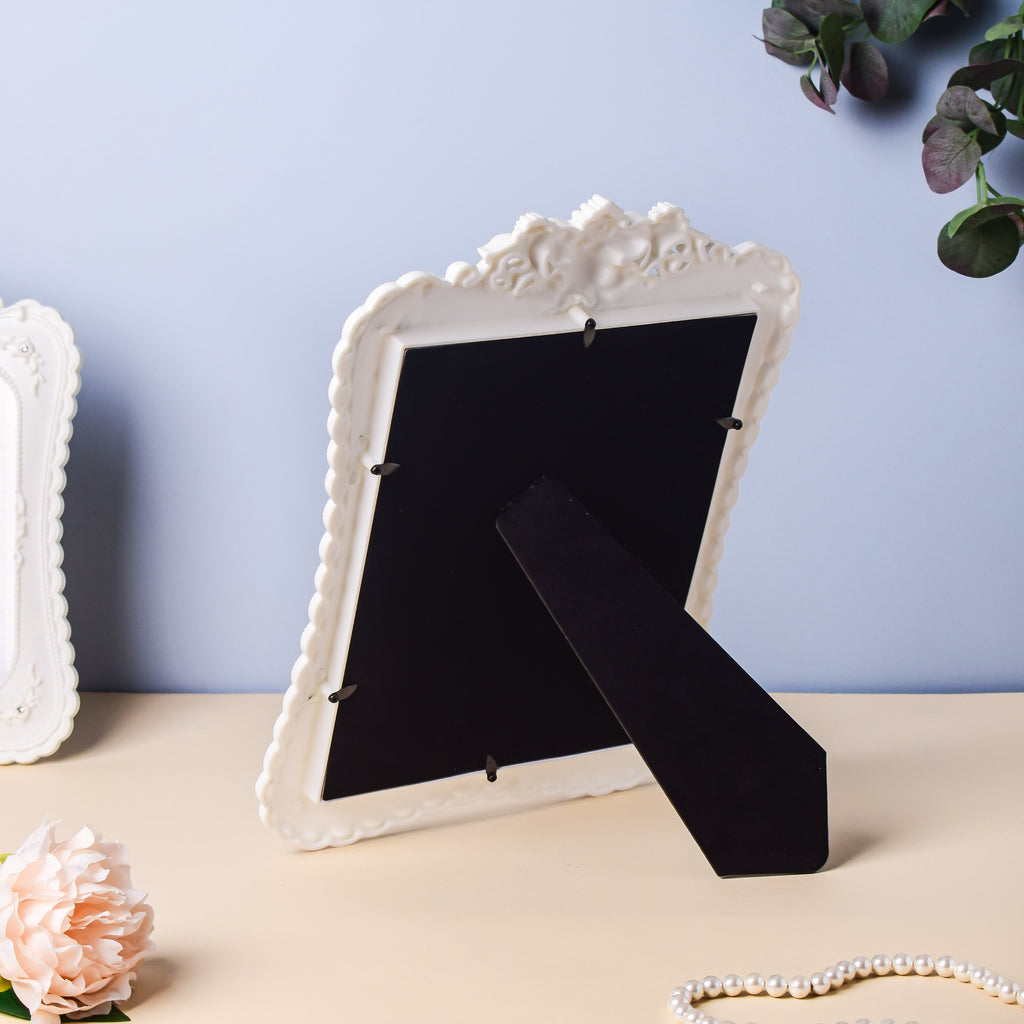 Crowned White Large Photo Frame