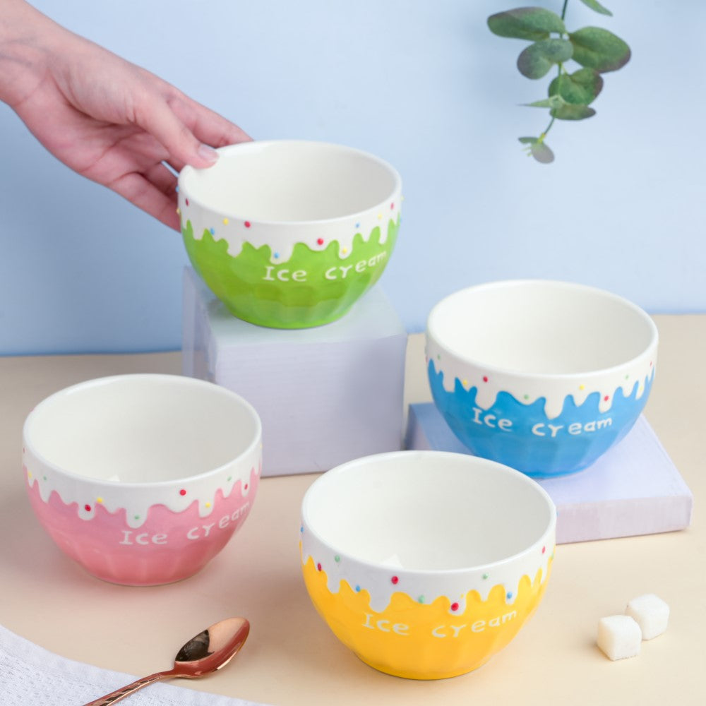 Blue Strawberry Ice Cream Bowl 400 ml