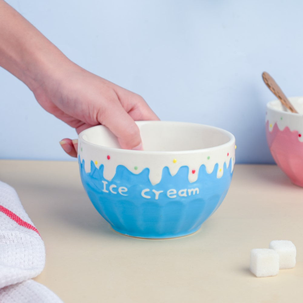 Blue Strawberry Ice Cream Bowl 400 ml