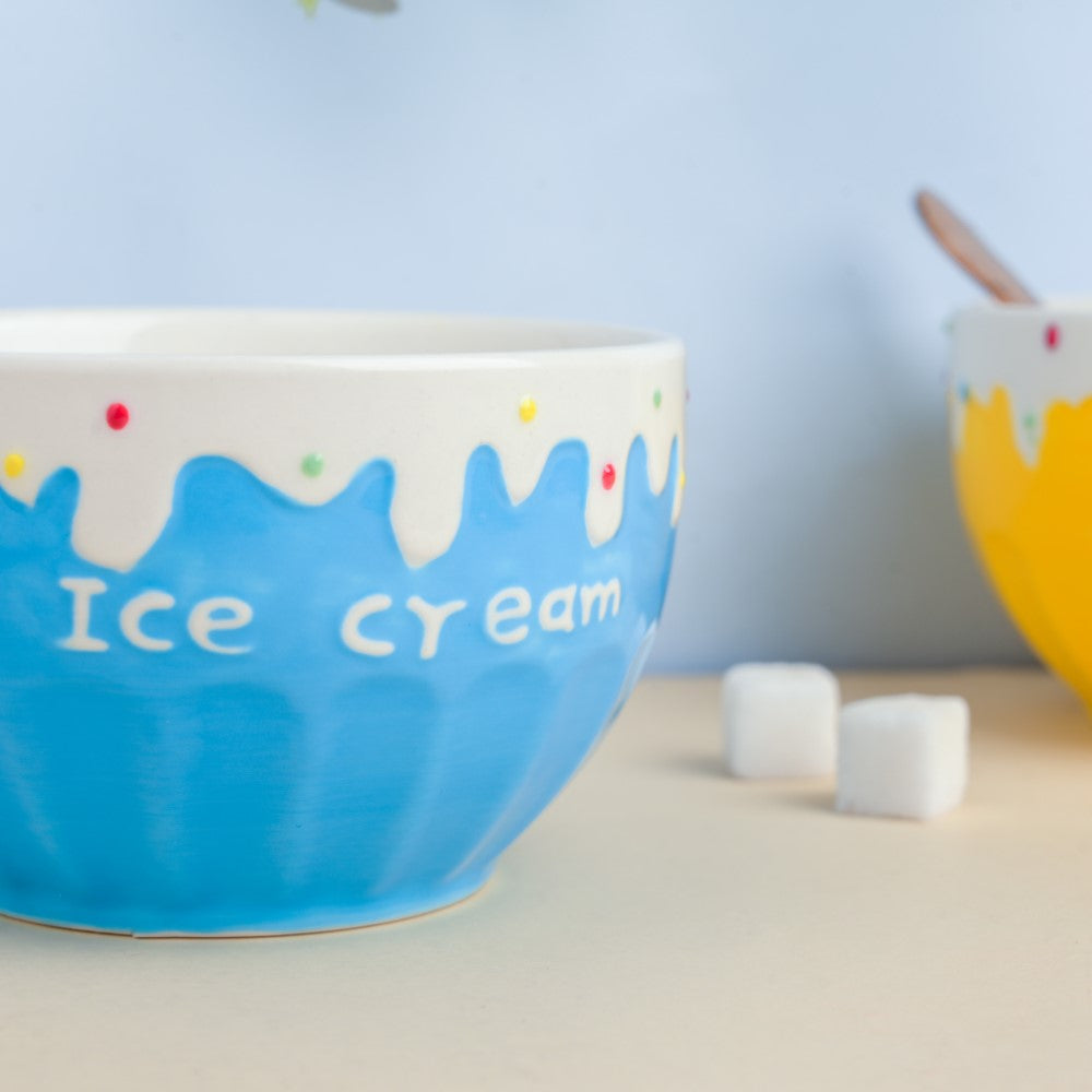 Blue Strawberry Ice Cream Bowl 400 ml