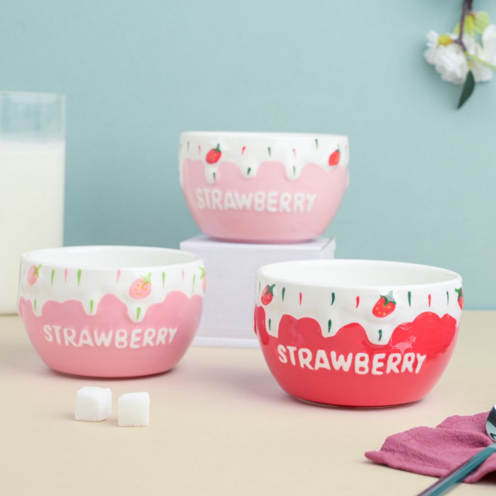 Red Strawberry Side Bowl 400 ml