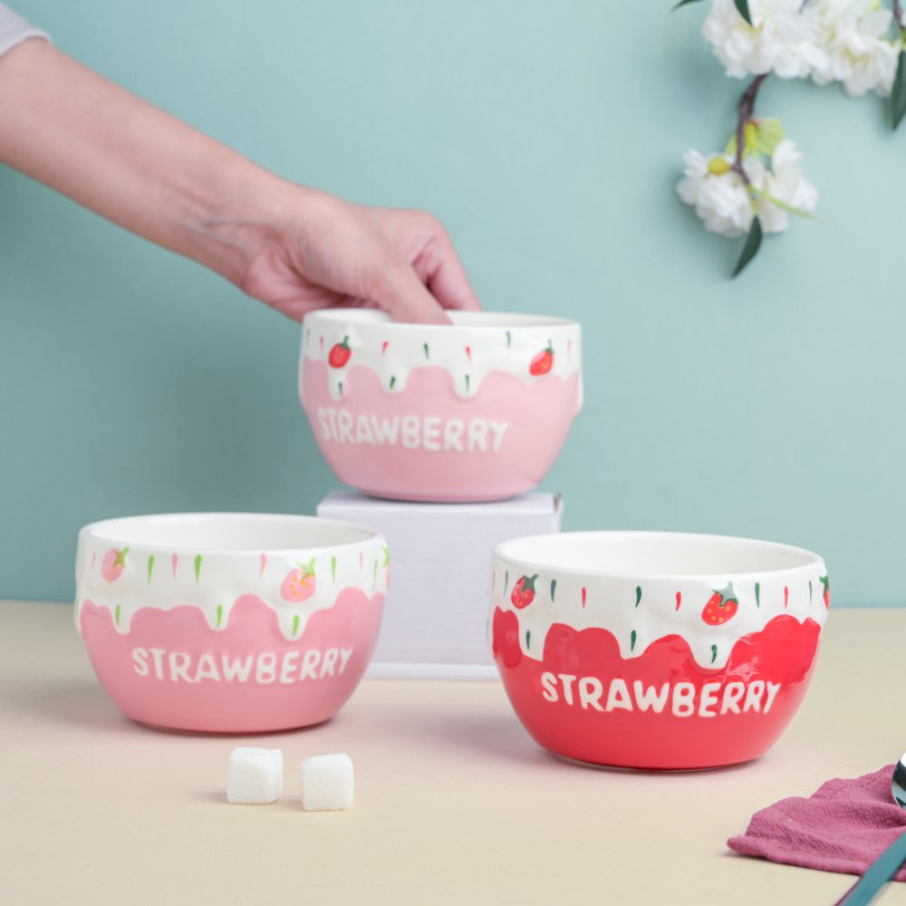 Red Strawberry Side Bowl 400 ml