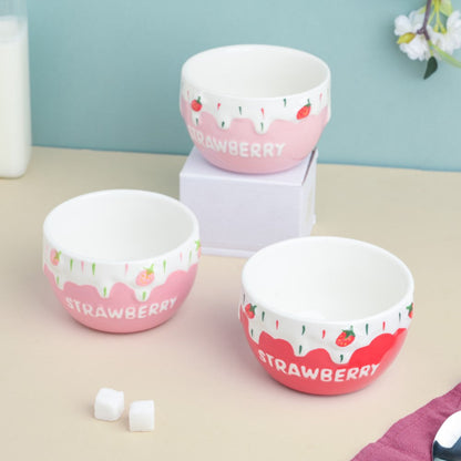 Red Strawberry Side Bowl 400 ml