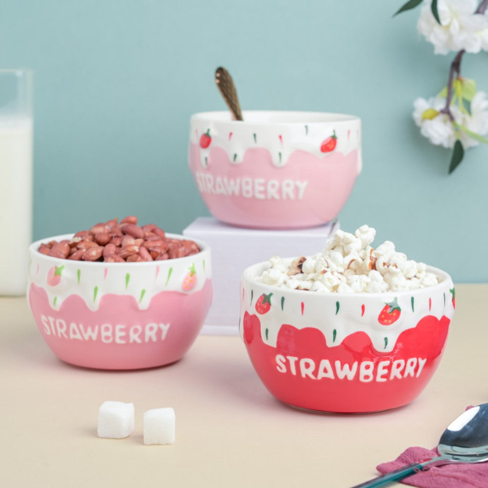Red Strawberry Side Bowl 400 ml