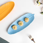 Blue Muffin Leaf Platter