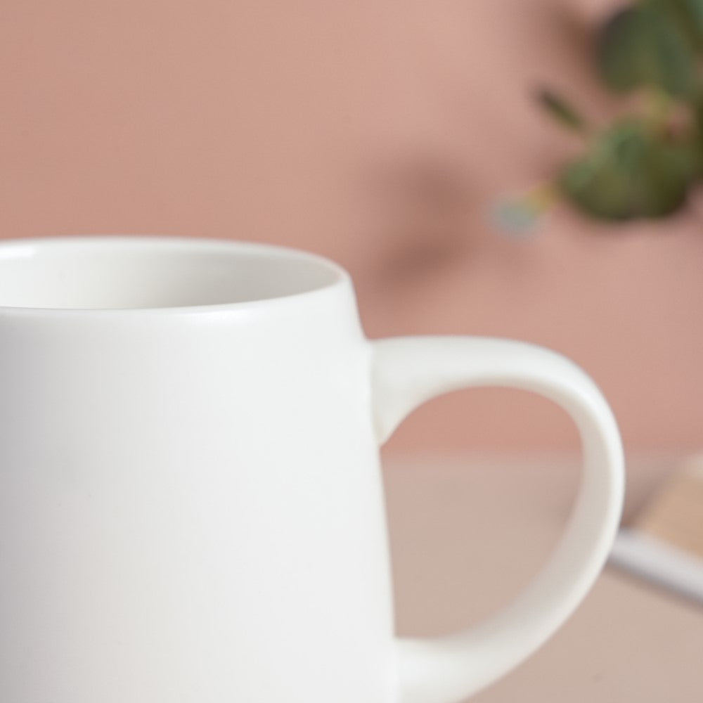 Daisy White Ceramic Cup 250 ml