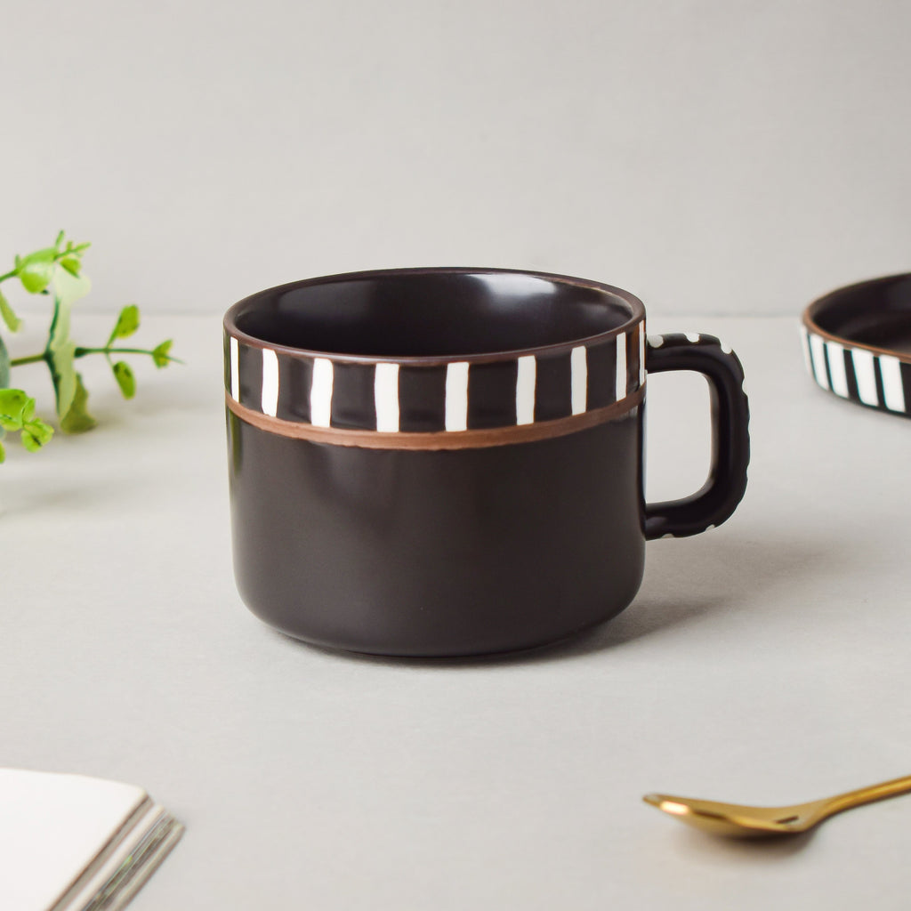 Monochrome Black And White Cup 200 ml