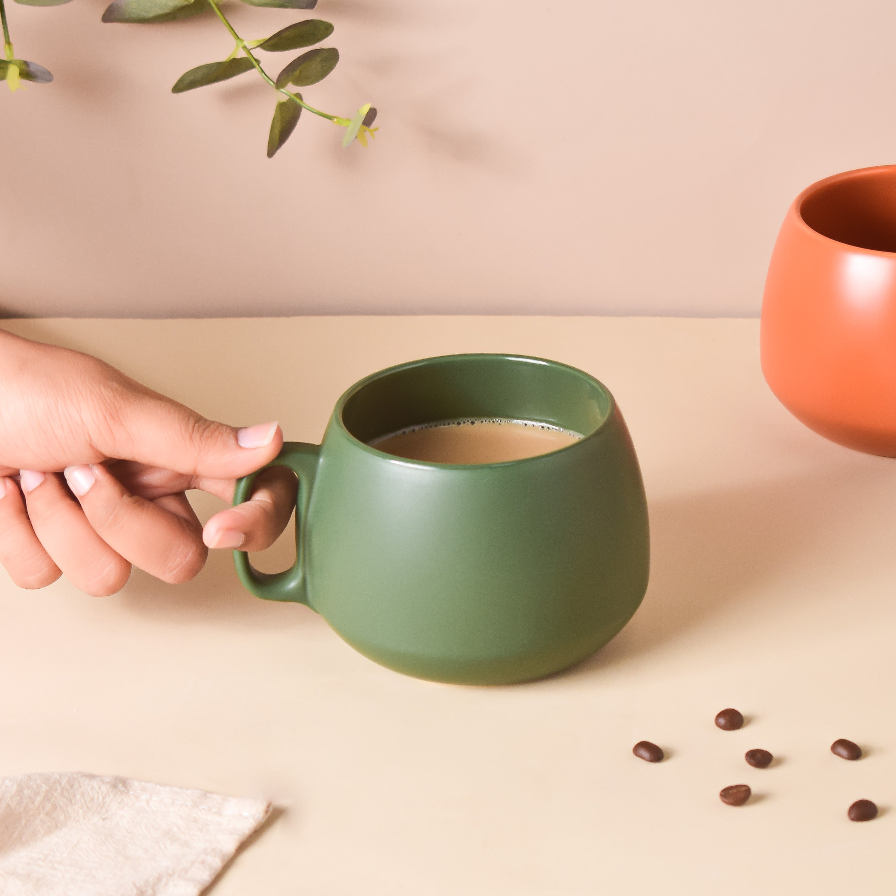 Bottle Green Round Cup 350 ml