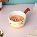 Bloom Yellow Ceramic Pot With Handle