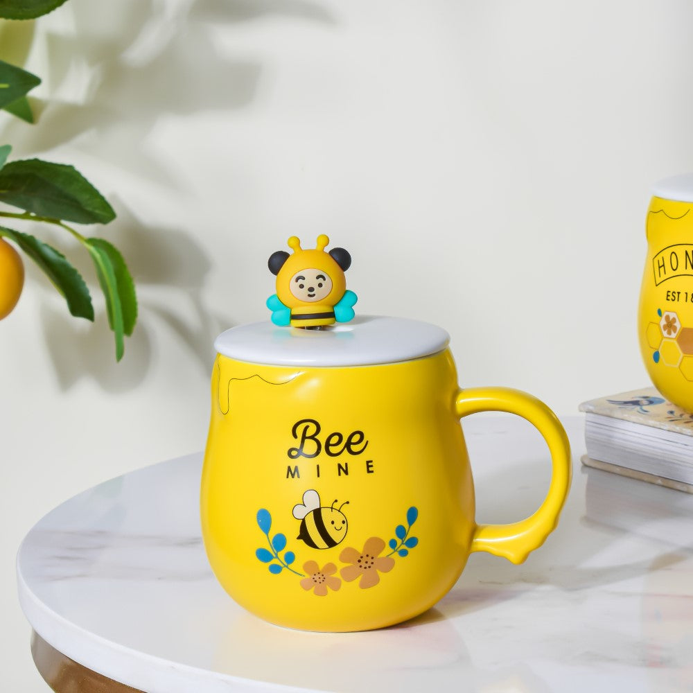 Bee Mine Coffee Mug Yellow 350 ml