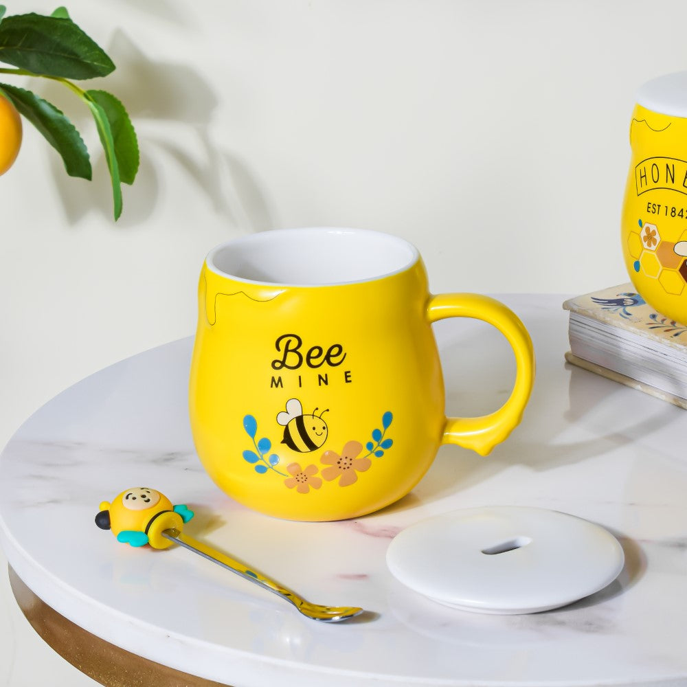 Bee Mine Coffee Mug Yellow 350 ml