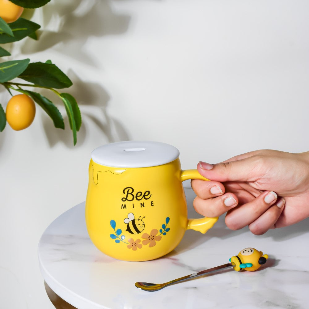 Bee Mine Coffee Mug Yellow 350 ml