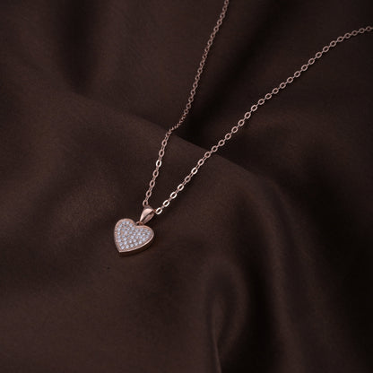 Starlit Heart Necklace | Rose Gold