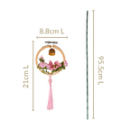 DIY Floral Swinging Car Ornament Pink