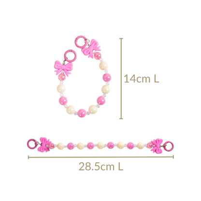 Blush Pink Bow Keychain