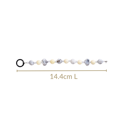 Marble Design Beaded Charms Keychain