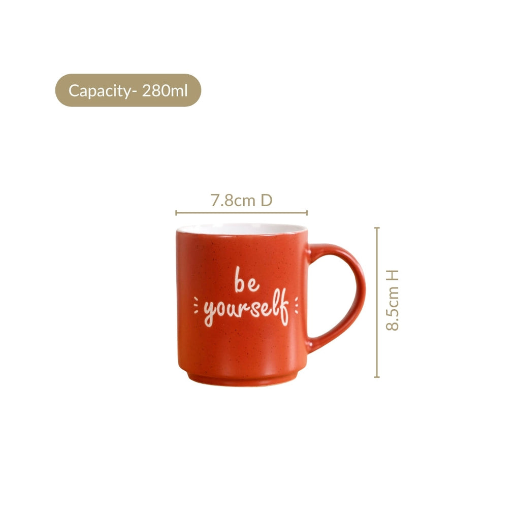 Daily Motivation Quotes Stackable Mugs Set Of 4 280ml