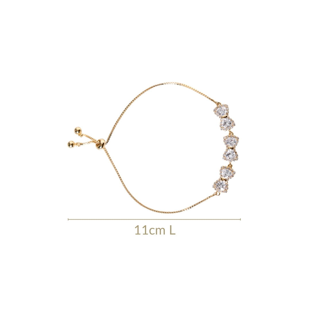 Dainty Bows Gold Chain Bracelet