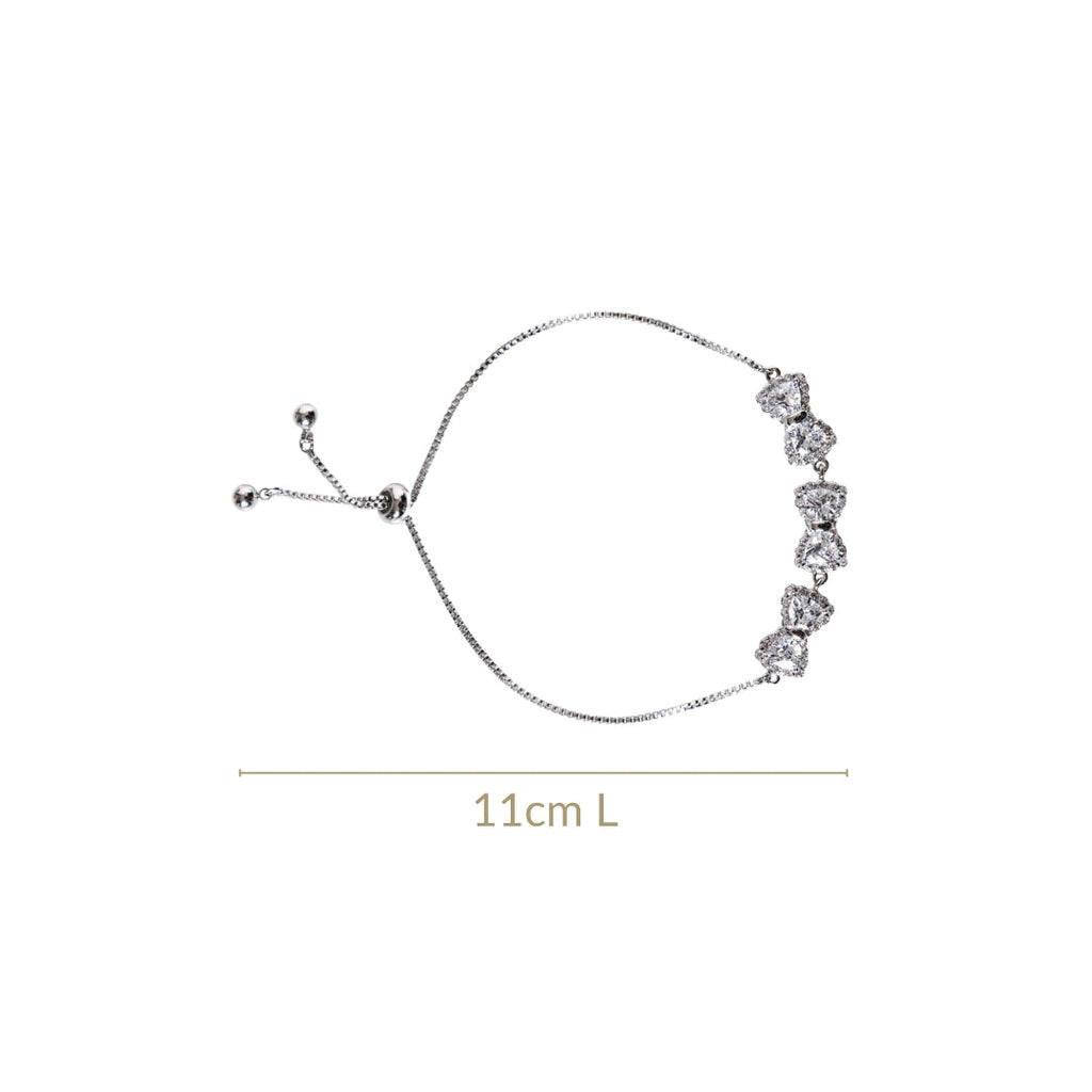 Dainty Bows Silver Chain Bracelet