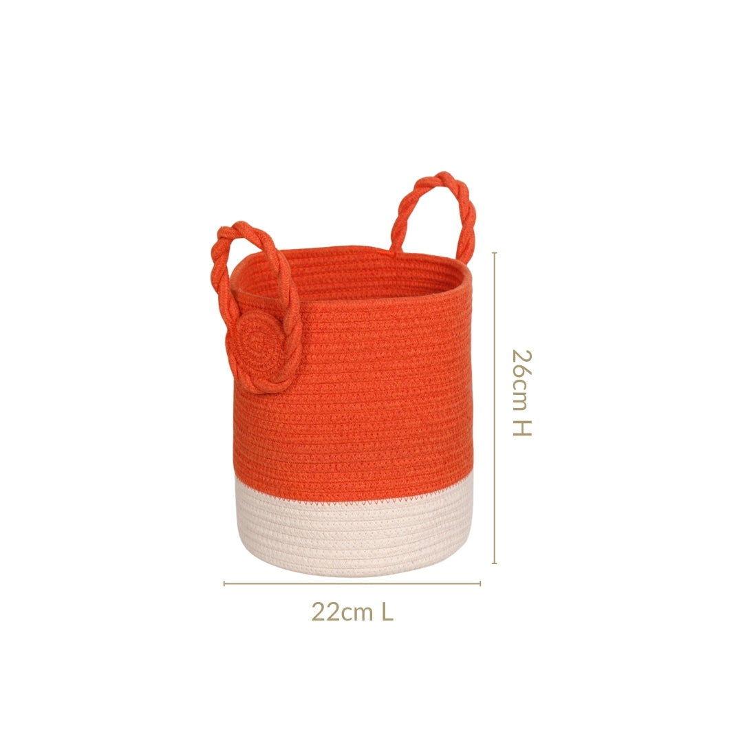 Dainty Dual Colour Storage Basket 26cm