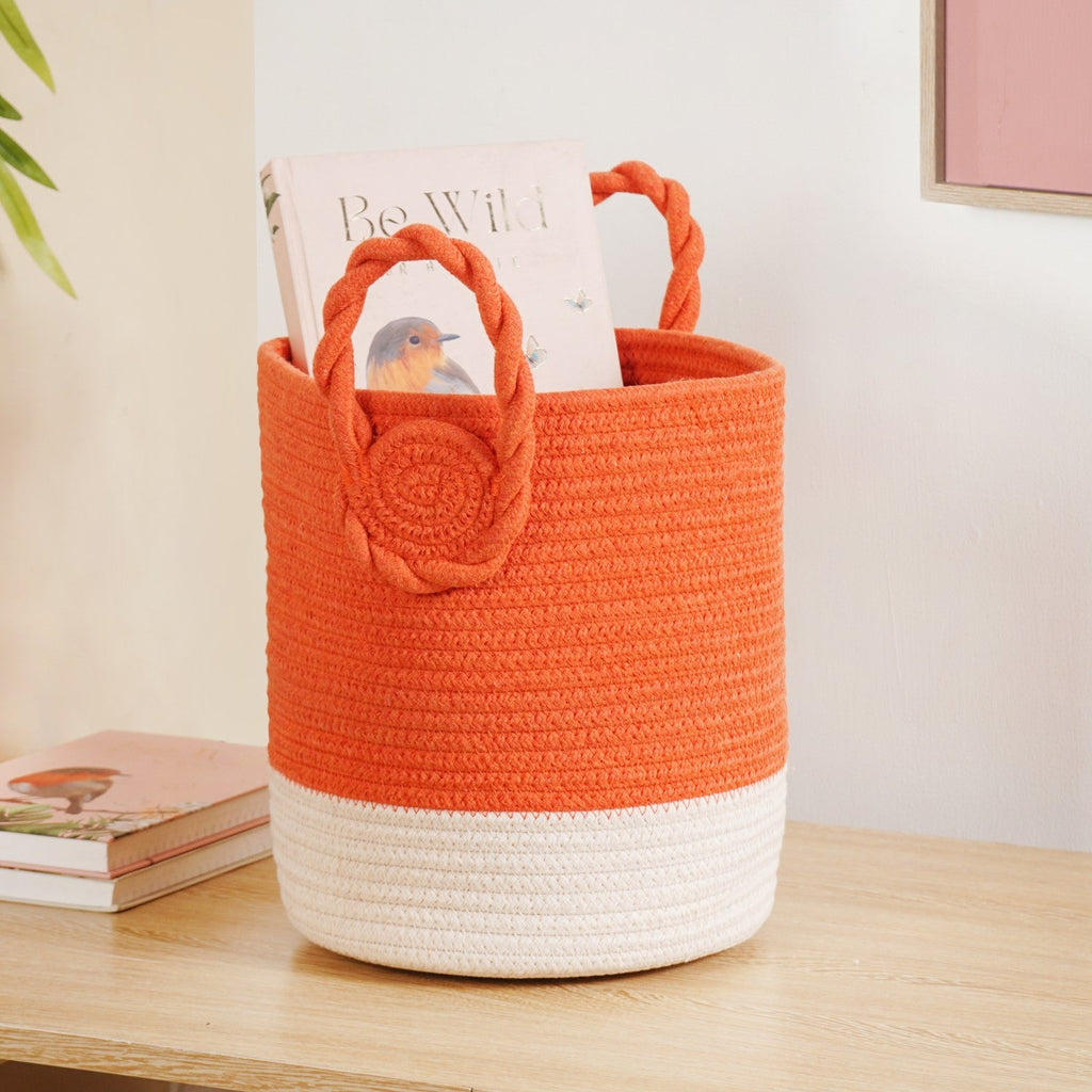 Dainty Dual Colour Storage Basket 26cm