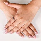 Dainty Silver Bow Statement Ring