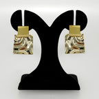 Dangling Hammered Gold Statement Earrings