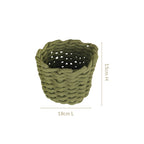 Dark Green Roped Style Basket 15cm