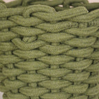 Dark Green Roped Style Basket 15cm