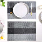 Dark Grey And Black Mat Set Of 6