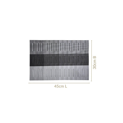 Dark Grey And Black Mat Set Of 6