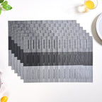 Dark Grey And Black Mat Set Of 6