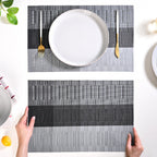 Dark Grey And Black Mat Set Of 6