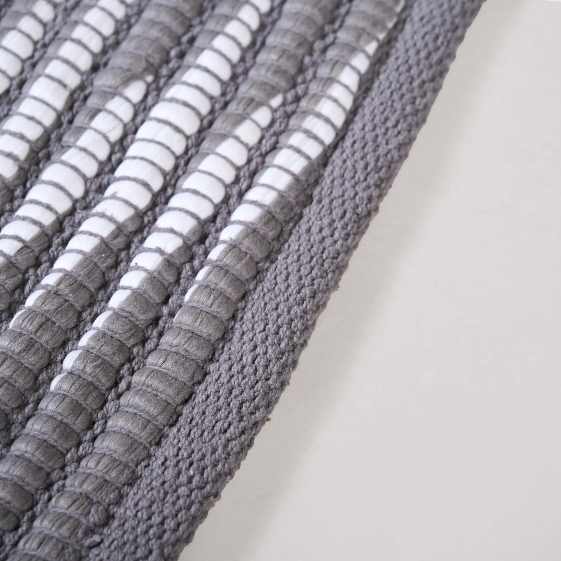 Dark Grey Cotton Weave Floor Mat 85x62cm