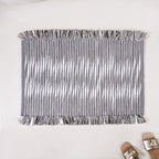 Dark Grey Cotton Weave Floor Mat 85x62cm