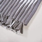 Dark Grey Cotton Weave Floor Mat 85x62cm