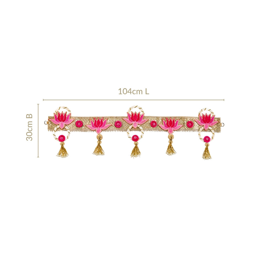 Decorative Lotus Wall Hanging Toran For Diwali