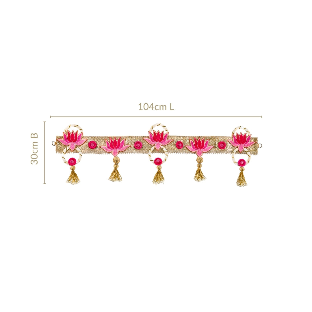 Decorative Lotus Wall Hanging Toran For Diwali