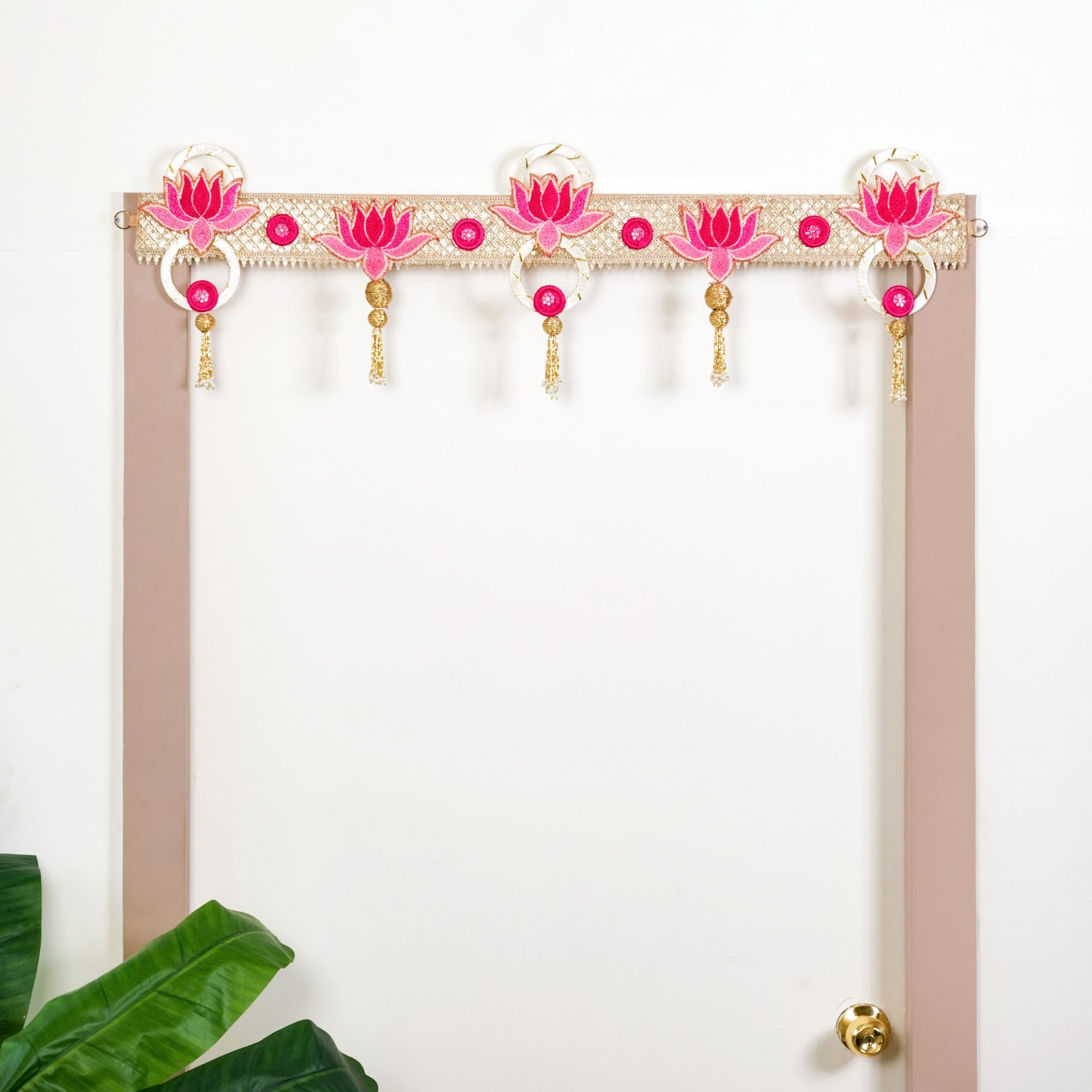 Decorative Lotus Wall Hanging Toran For Diwali