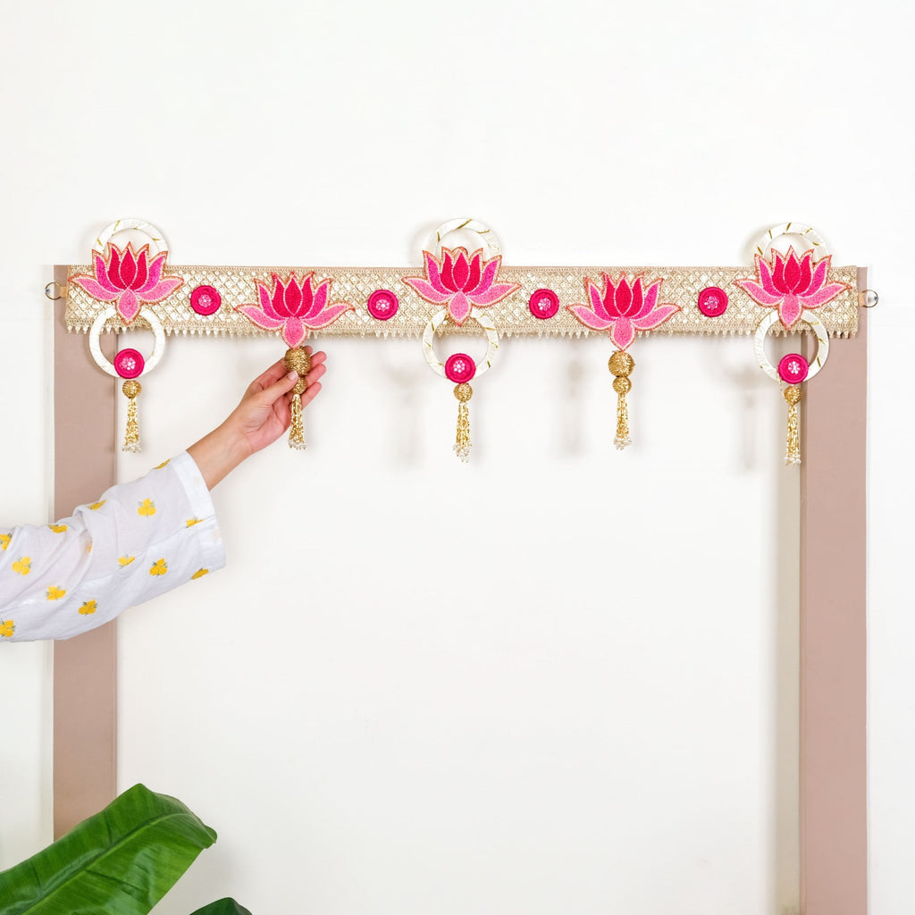 Decorative Lotus Wall Hanging Toran For Diwali