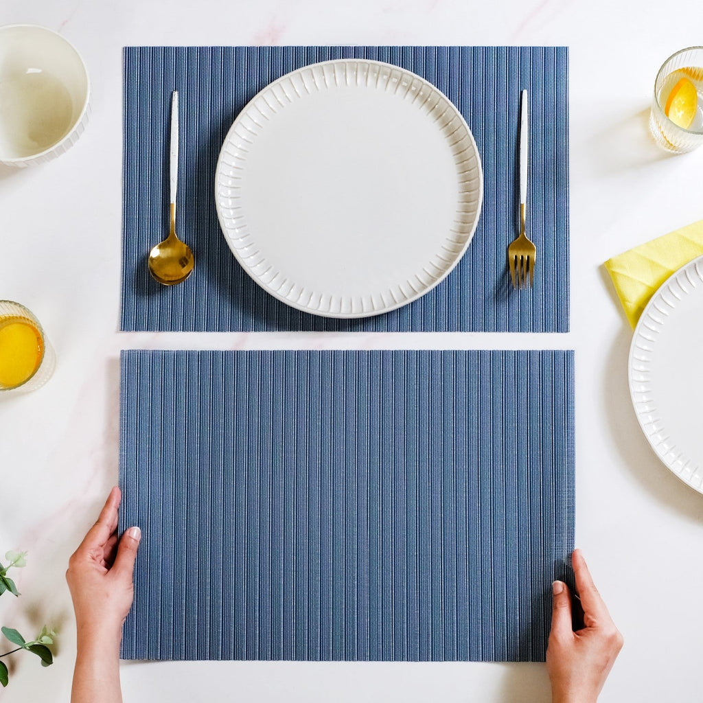 Deep Blue Dinner Table Mat Set Of 6