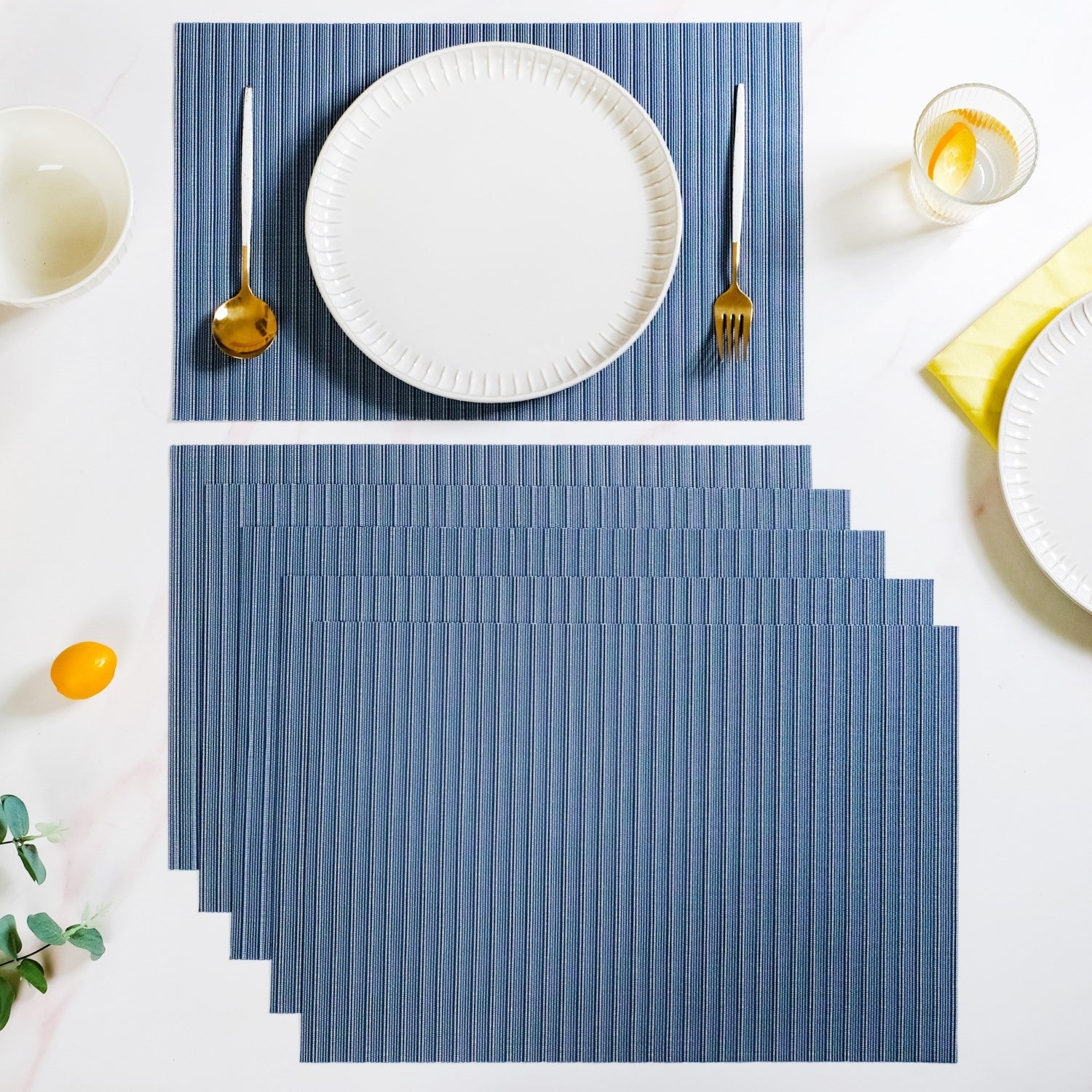 Deep Blue Dinner Table Mat Set Of 6