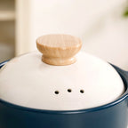 Cera Deep Ceramic Stew Pot Teal 3700ml