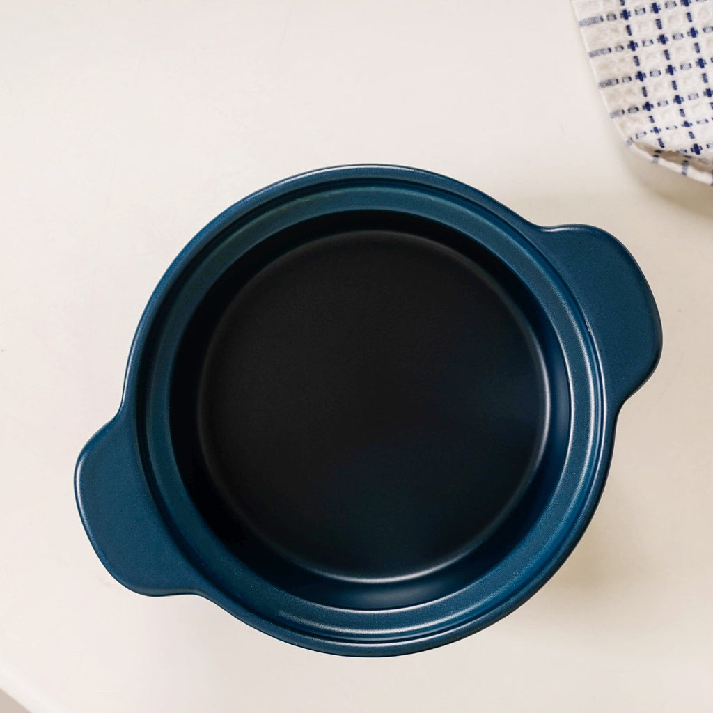 Cera Deep Ceramic Stew Pot Teal 3700ml