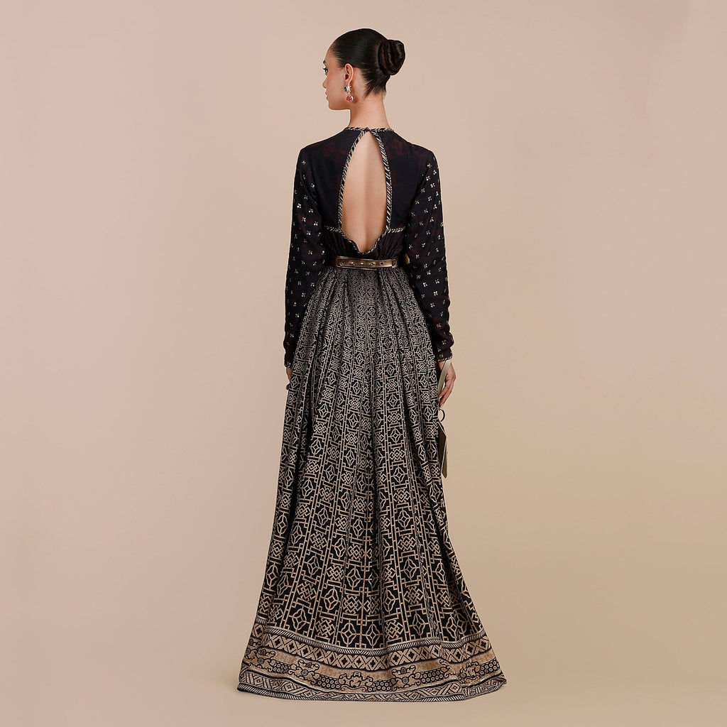 Deep Violet Ombre Anarkali | SATT