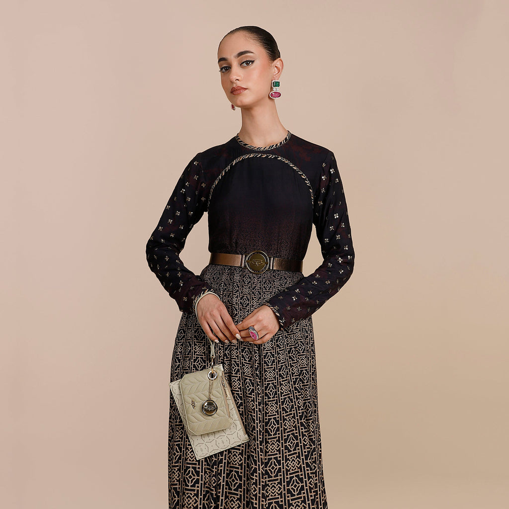 Deep Violet Ombre Anarkali | SATT