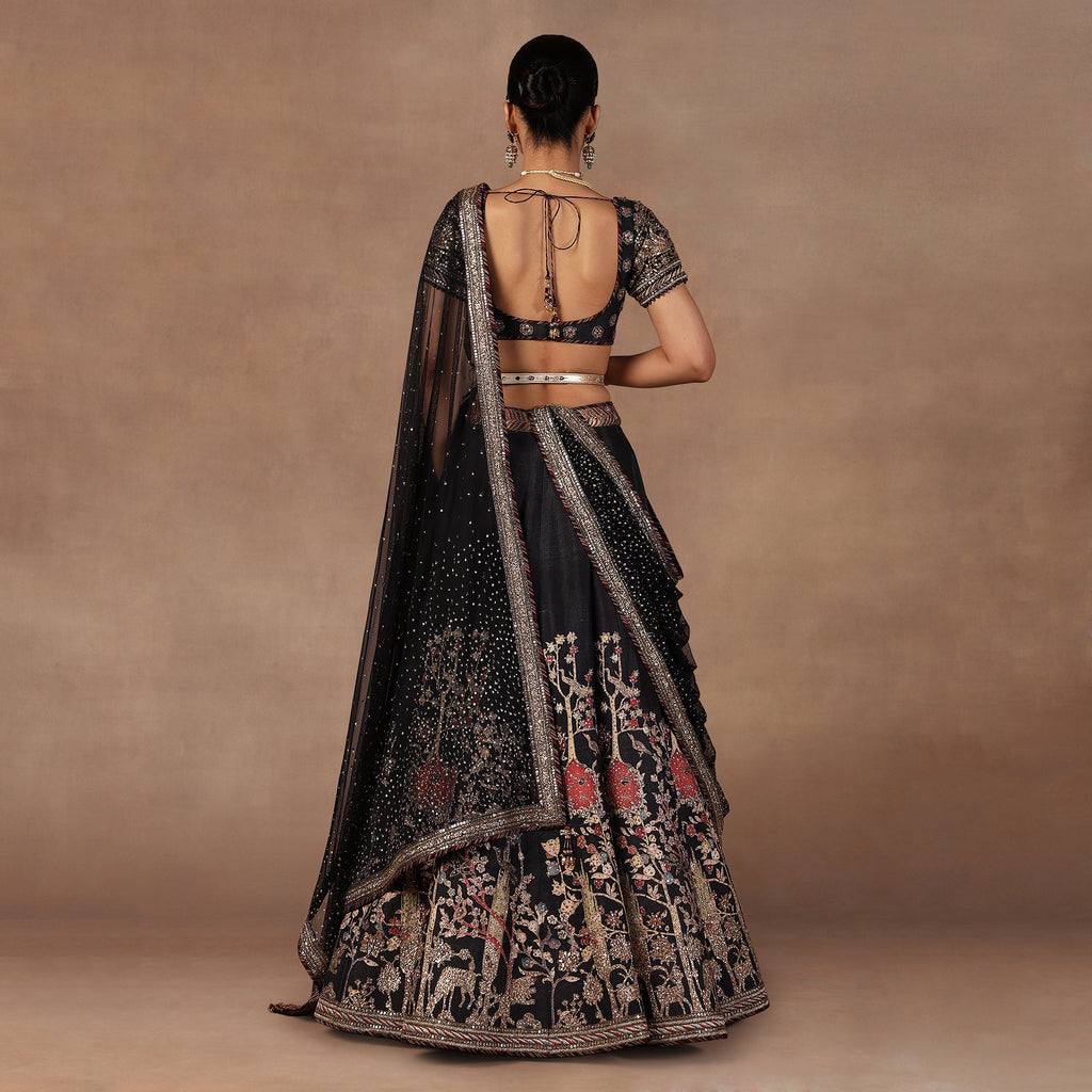 Deep Black Lehenga Set | EAST