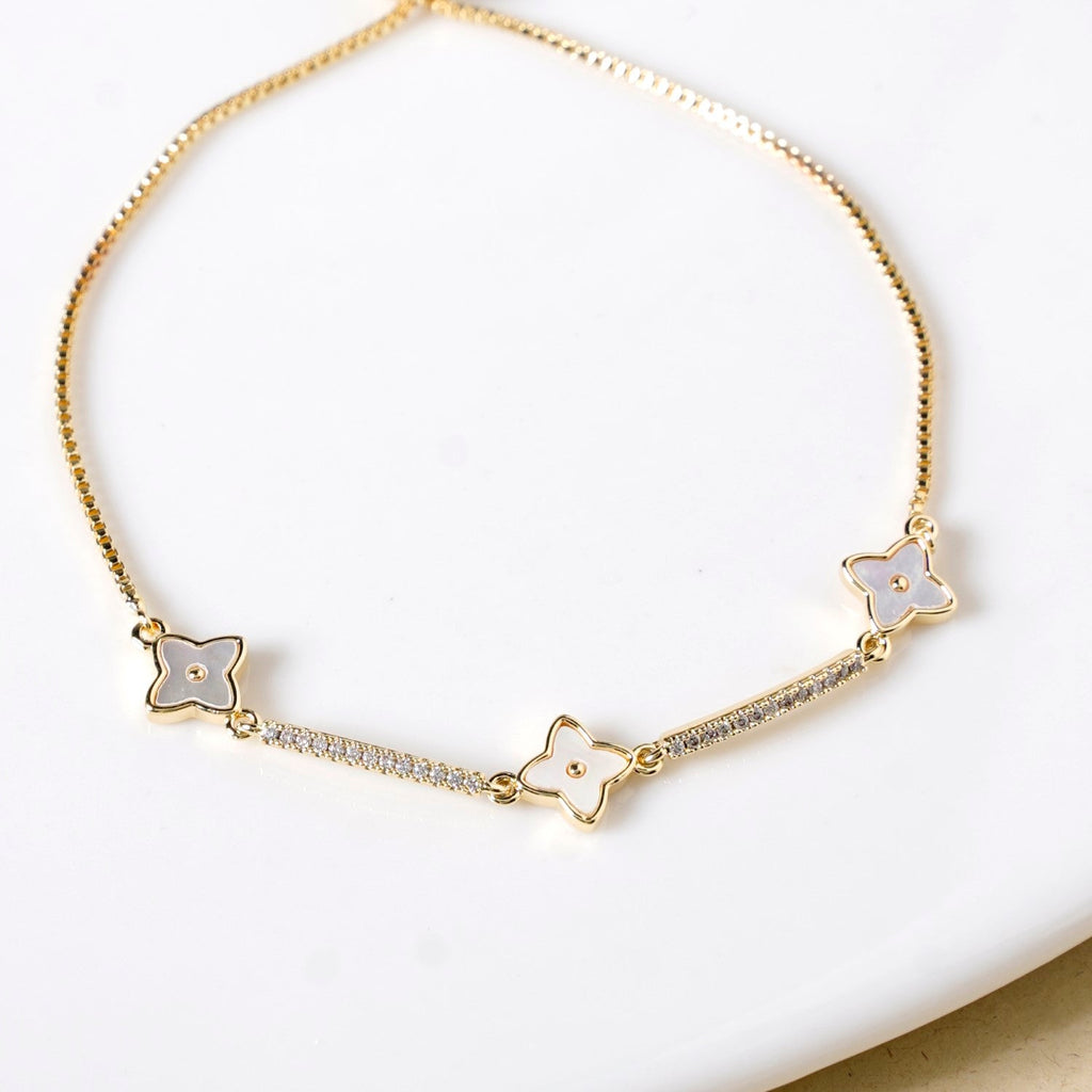 Delicate Blooms Gold Chain Bracelet