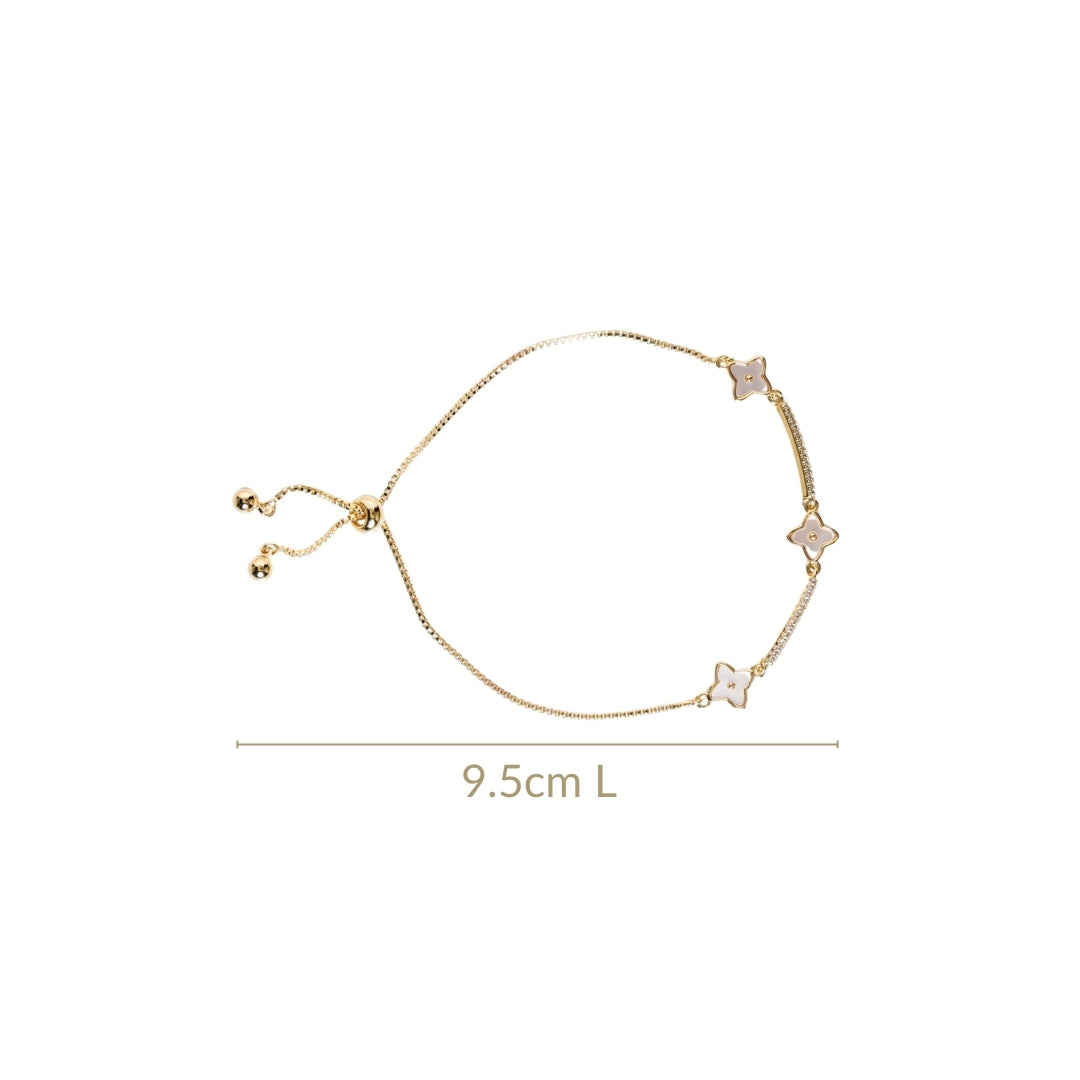 Delicate Blooms Gold Chain Bracelet